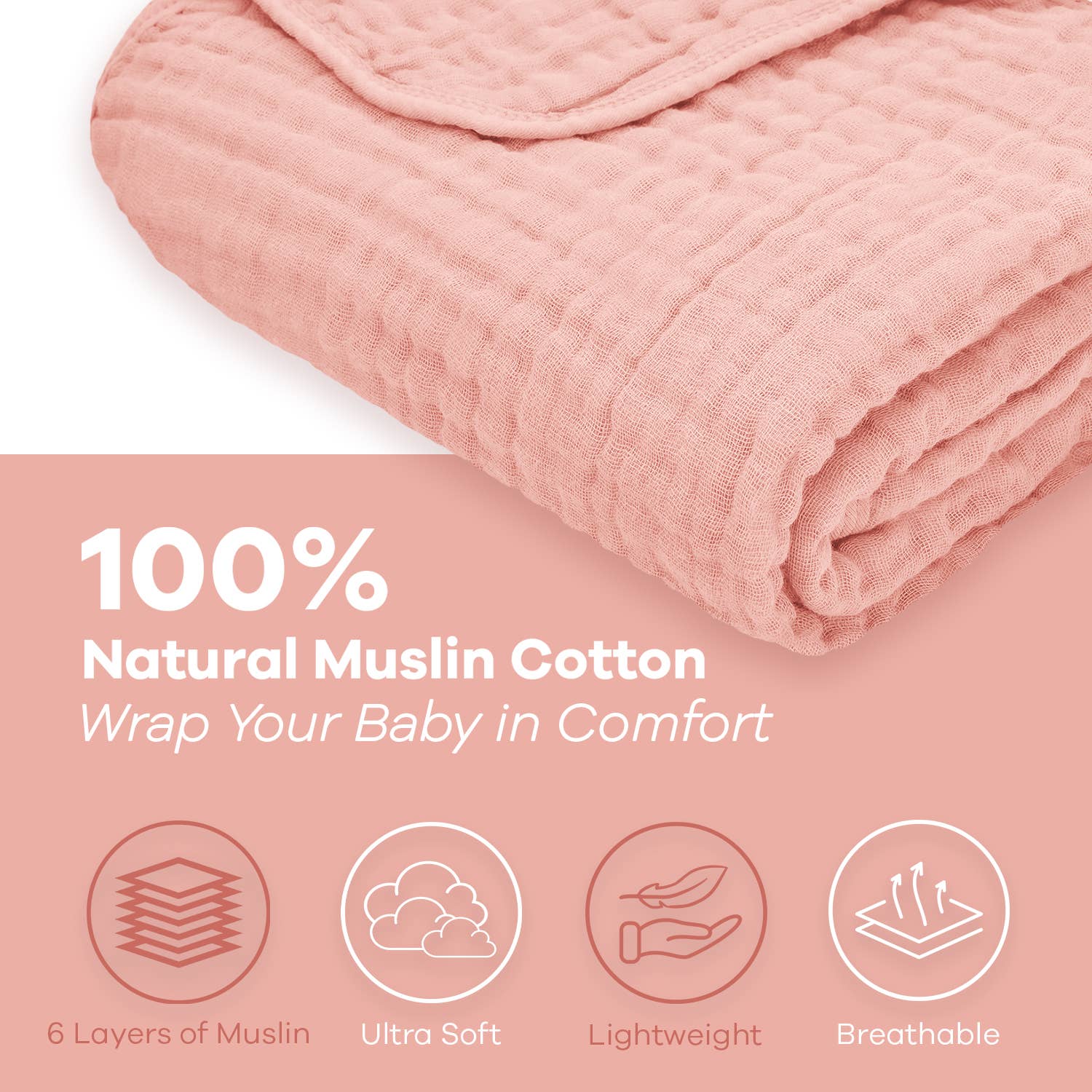 Baby Muslin Cotton Blankets by Comfy Cubs