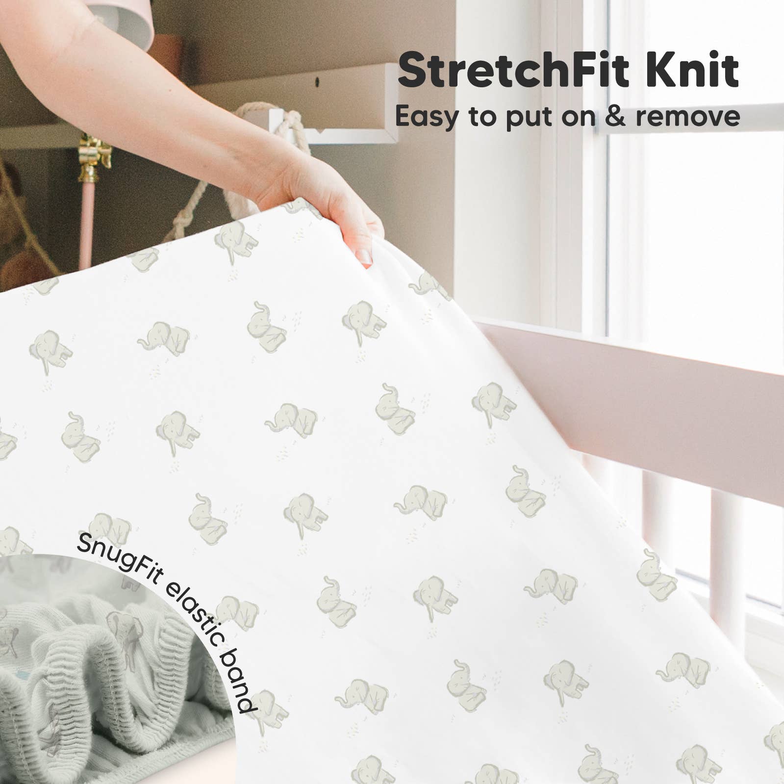 KeaBabies - KeaBabies Isla Fitted Mini Crib Sheets, Pack and Play Sheet - Elly-Giggles N Gear
