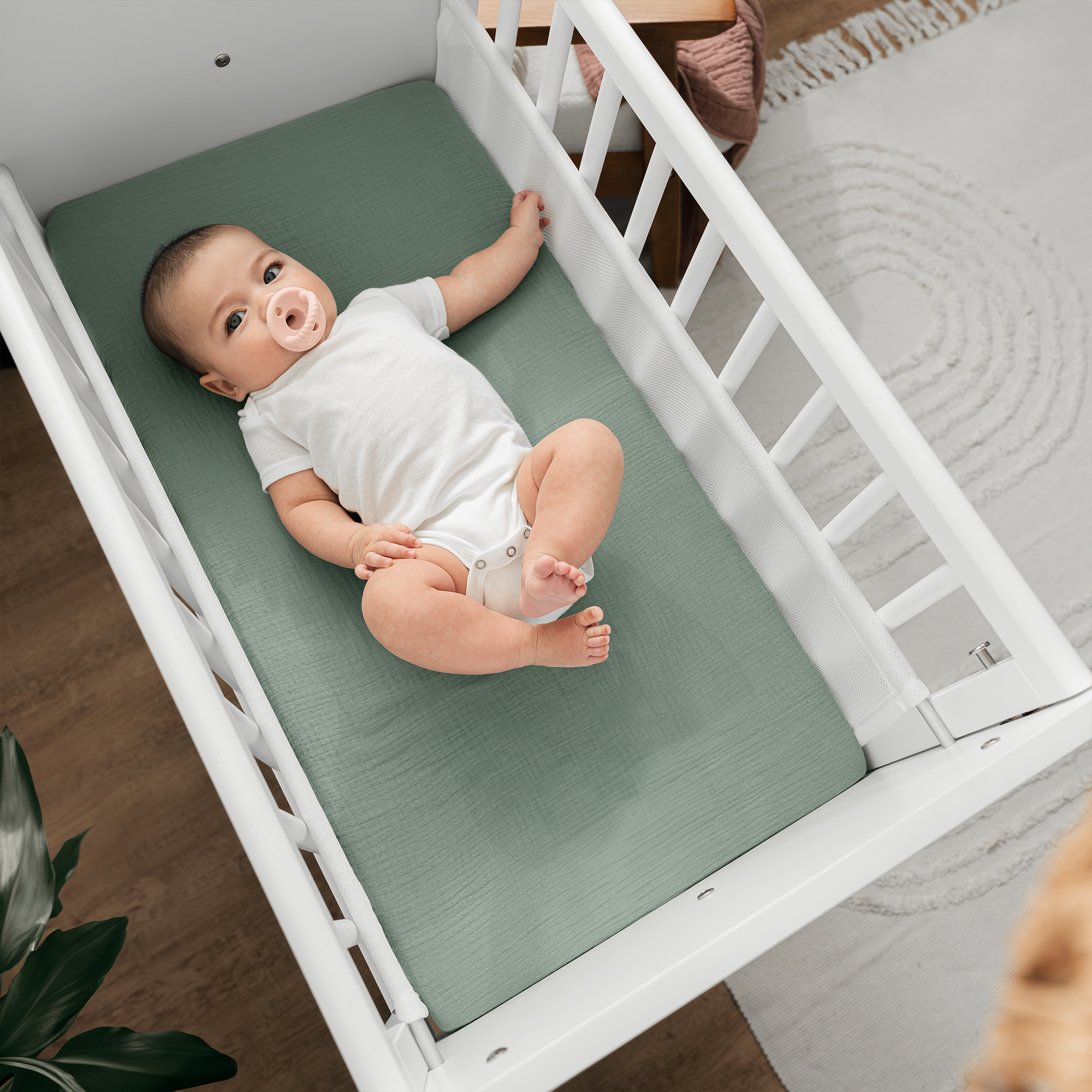 Comfy Cubs - Muslin Fitted Bassinet Crib Sheet, Extra Soft by Comfy Cubs-Giggles N Gear
