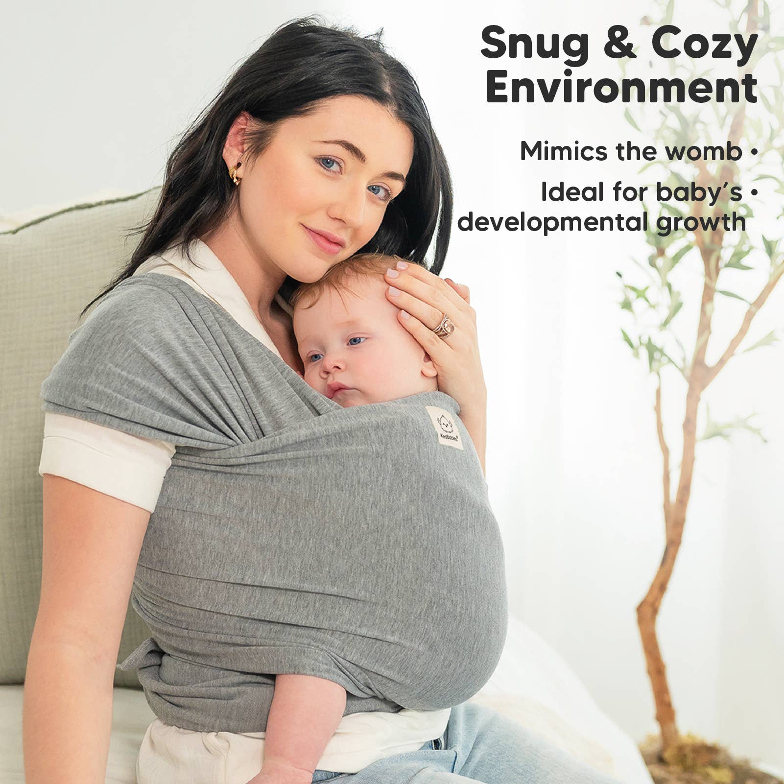 KeaBabies - KeaBabies Original Baby Wrap Carrier - Classic Gray-Giggles N Gear