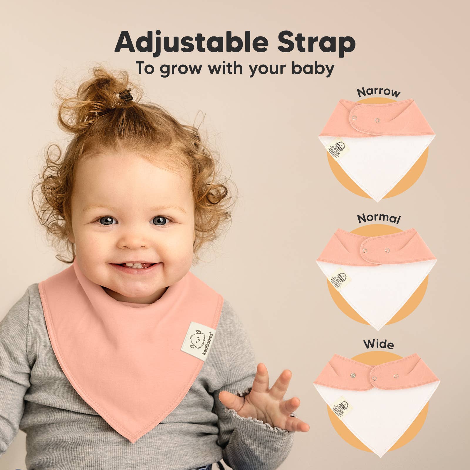 KeaBabies - 8-pack Baby Bandana Bibs for Boys and Girls - Embrace-Giggles N Gear
