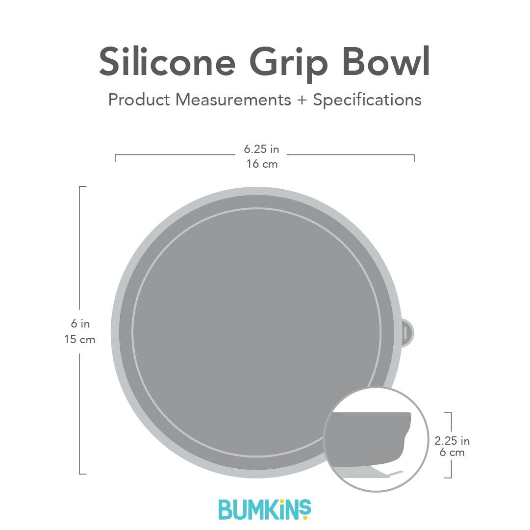 Silicone Grip Bowl: Sage