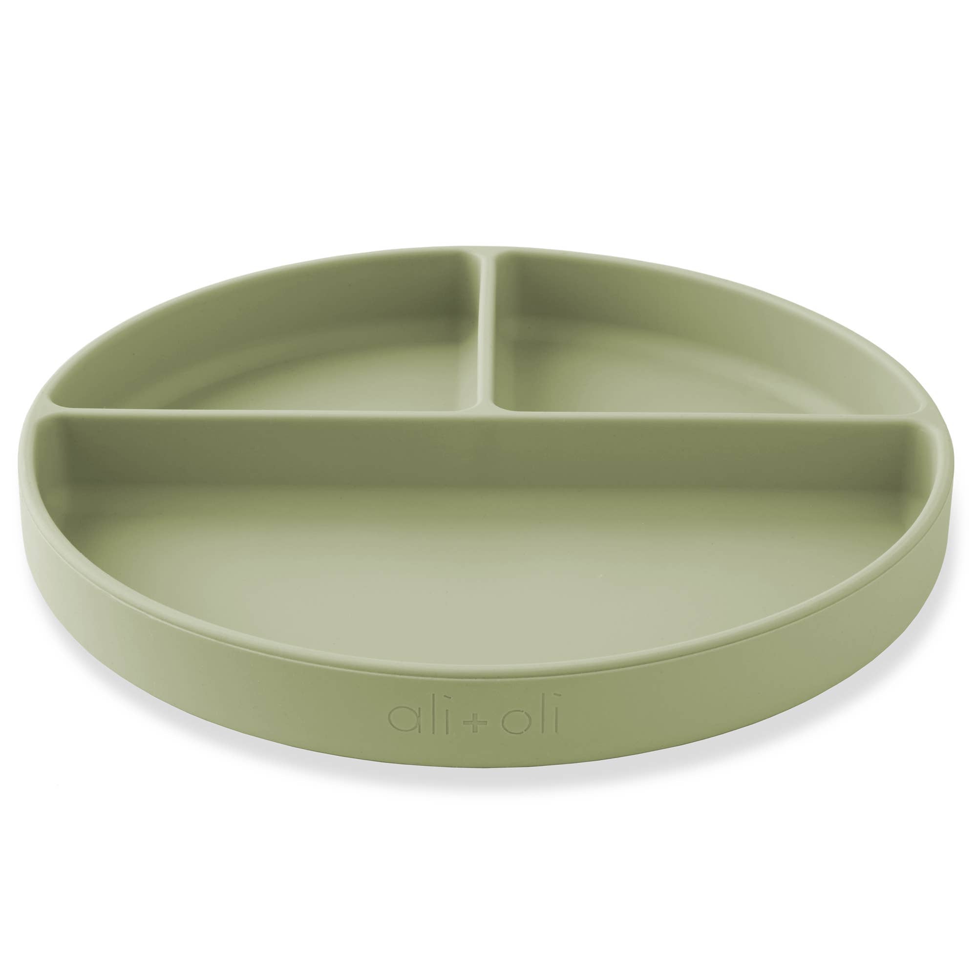 Baby Plate with Suction and Divided Portions (Sage)