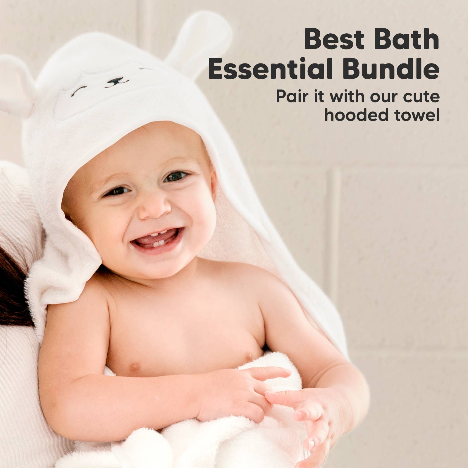 KeaBabies - 6-Pack Baby Wash Cloths - White/Stone-Giggles N Gear