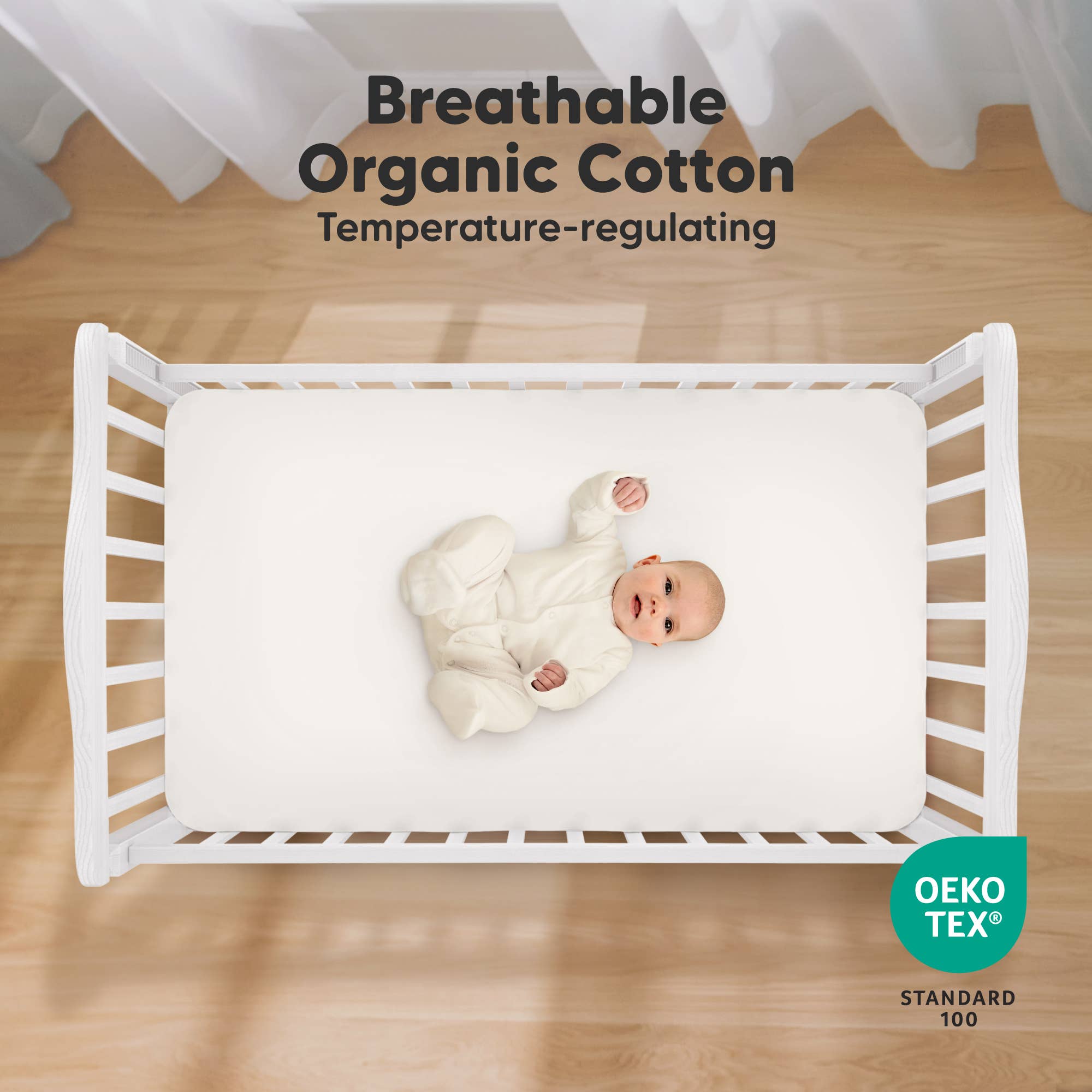 2-pack Organic Cotton Fitted Crib Sheet - Foxtrot