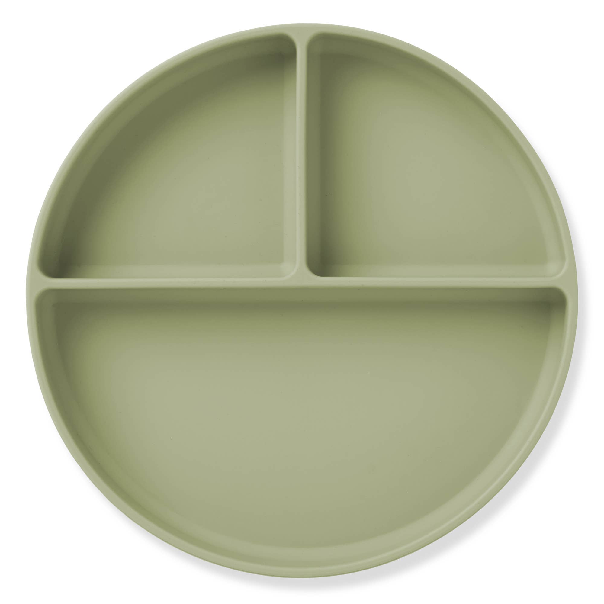Baby Plate with Suction and Divided Portions (Sage)
