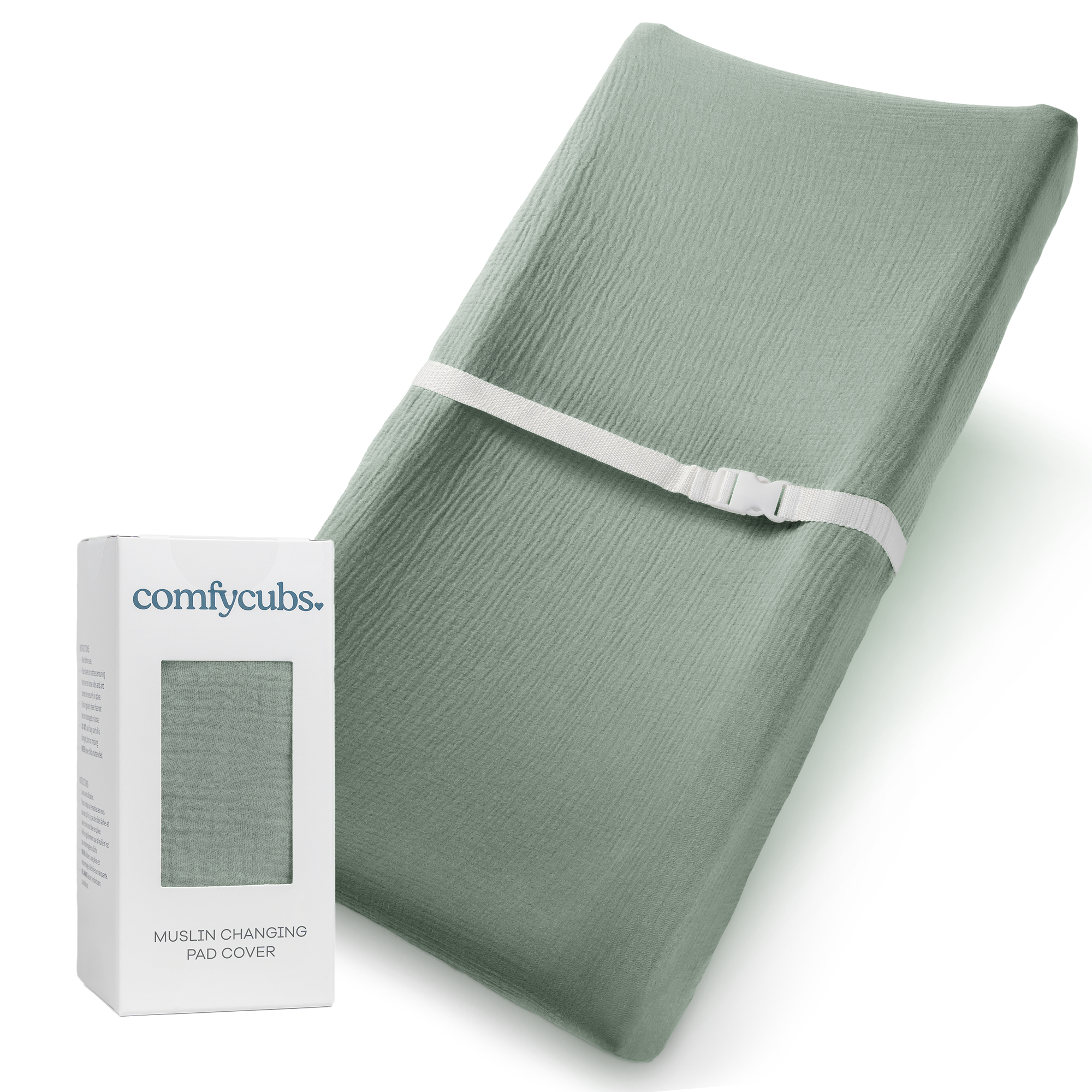 Comfy Cubs - Muslin Fitted Changing Pad Cover, Extra Soft by Comfy Cubs - Blush-Giggles N Gear