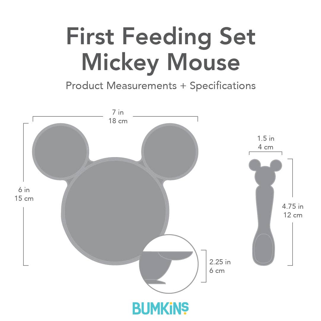 Silicone First Feeding Set: Mickey Mouse Vanilla Sprinkle