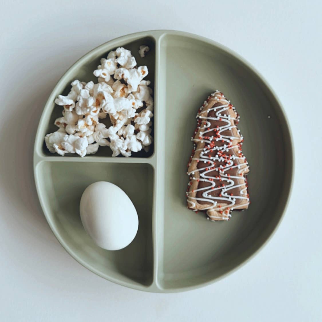 Baby Plate with Suction and  Divided Portions (Sage)