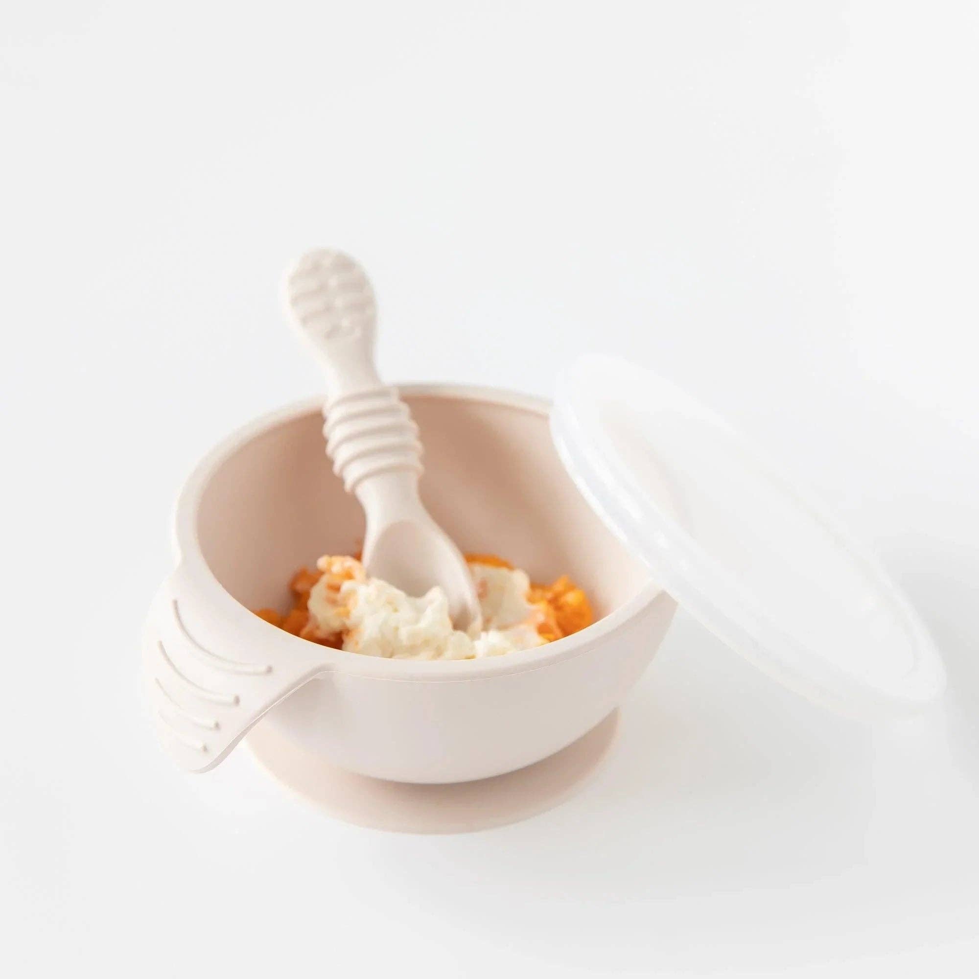 Silicone First Feeding Set: Sand
