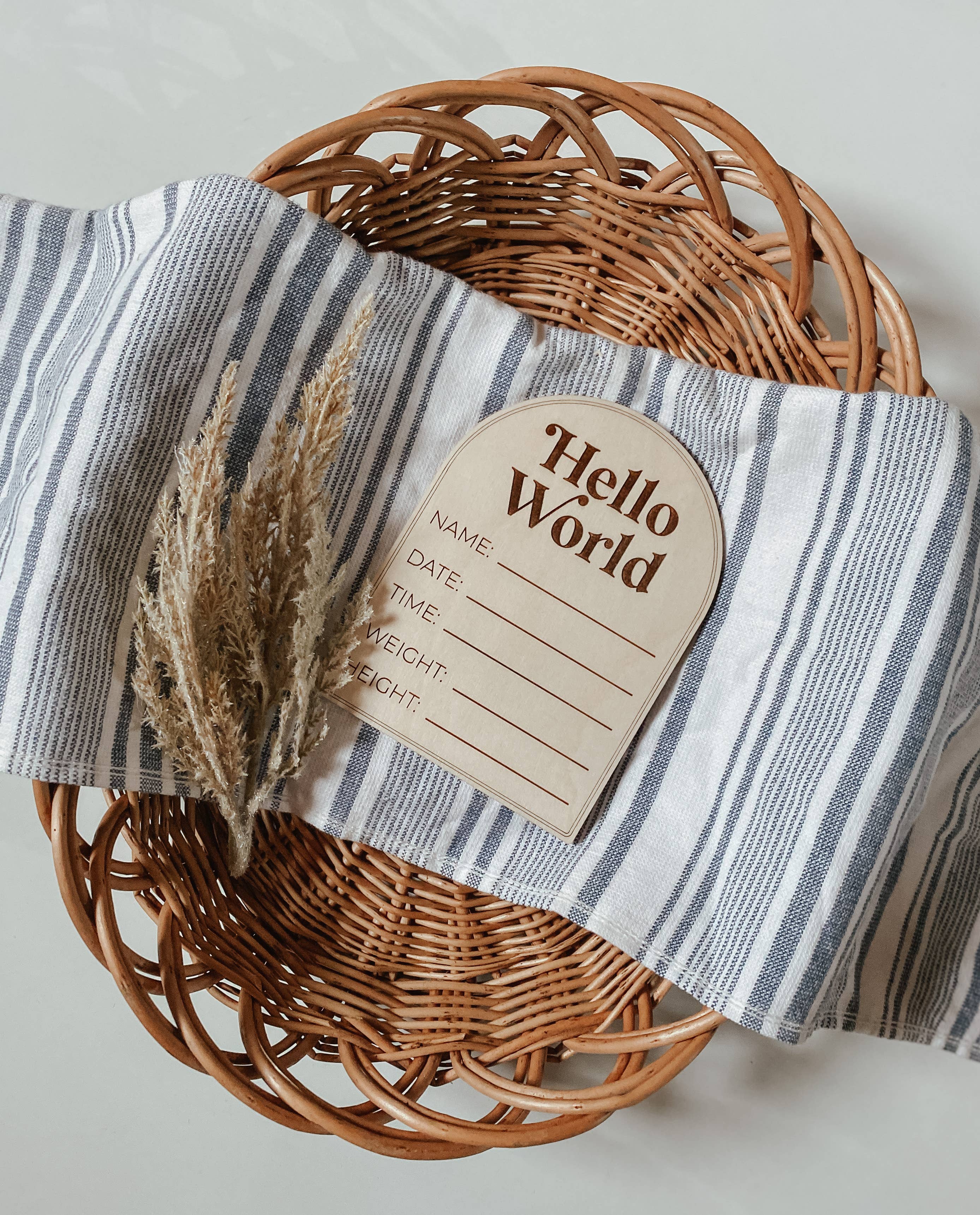 Wooden Birth Announcement