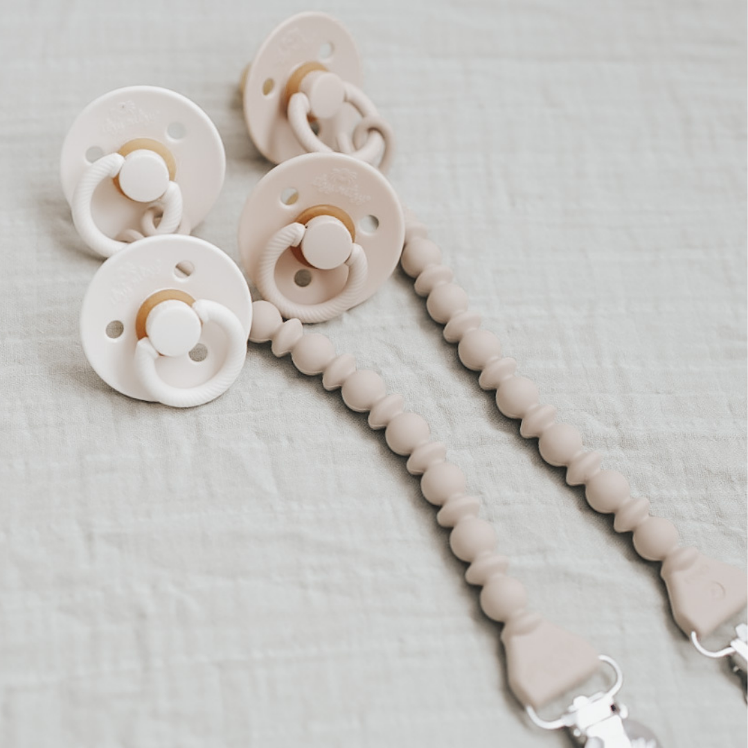 *NEW STYLE* Itzy Soother™ Natural Rubber Paci Sets - Pink Bow